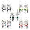 5Pairs 5 Colors Alloy & Synthetic Turquoise Chandelier Earrings EJEW-JE06339-02-2