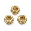 Brass Micro Pave Cubic Zirconia European Beads KK-Q006-47G-1