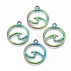 Rainbow Color Alloy Pendants PALLOY-S180-039-RS-1