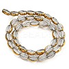 Electroplate Transparent Glass Beads Strands EGLA-G037-03A-HP08-2