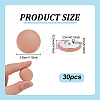 30Pcs 1-Hole PU Leather Shank Buttons BUTT-NB0001-92A-2