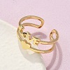 Brass Cuff Finger Rings RJEW-C120-09G-2