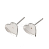 Tarnish Resistant Earring Cabochon Settings 304 Stainless Steel Ear Studs Blank Settings STAS-Q170-12-4