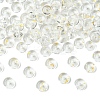 111Pcs Electroplate Transparent Colours Rainbow Glass Seed Beads SEED-YW0002-93B-1