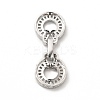 Rack Plating Brass Pave Clear Cubic Zirconia Fold Over Clasps KK-G458-05P-2