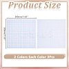 6Pcs 2 Colors 11CT Cross Stitch Fabric Sheets AJEW-AR0004-82-2