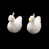 Flocking Opaque Resin Pendants RESI-F064-A05-1