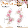 2Pcs Flower Polyester Embroider Thread Iron on/Sew On Patches DIY-ME0001-67A-2