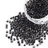 Glow in the Dark Luminous Transparent 8/0 Glass Seed Beads SEED-YWC0001-01A-1