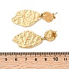 304 Stainless Steel Hammered Textured Leaf Dangle Stud Earrings EJEW-K268-44G-5