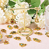 60Pcs 15 Styles Antique Golden Tone Alloy Pendants PALLOY-FH00026-5
