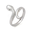 304 Stainless Steel Open Cuff Rings for Women RJEW-A079-06C-P-4