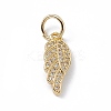 Rack Plating Brass Micro Pave Cubic Zirconia Pendants KK-G451-06G-1