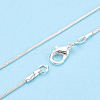 Brass Round Snake Chain Necklace with Lobster Claw Clasps MAK-ZX002-01C-S-2