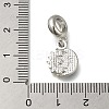 Rack Plating Alloy Enamel European Dangle Charms PALLOY-A009-13P-3