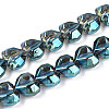 Electroplate Transparent Glass Beads Strands EGLA-B012-AB18-1