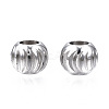 Tarnish Resistant 201 Stainless Steel Corrugated Beads STAS-S117-014B-2