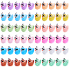60Pcs 12 Colors Luminous Transparent Resin Pendants CRES-SZ0001-38-1