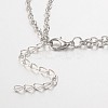 Heart Stainless Steel Multi-strand Anklets AJEW-AN00088-4