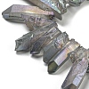Electroplated Natural Quartz Crystal Beads Strands G-A142-03L-2
