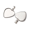 304 Stainless Steel Pendant Cabochon Settings STAS-D379-02C-P-2