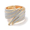Sparkle Wings Wrap Alloy Cuff Bangles BJEW-C058-05G-02-2