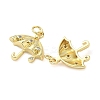 Brass Micro Pave Clear Cubic Zirconia Pendants KK-Z120-59A-G-2