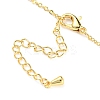 Pea Shaped Plastic Imitation Pearl Pendant Necklace with Brass Cable Chains LS-NJEW-F316-01G-3