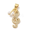 Brass Micro Pave Cubic Zirconia Pendants LS-KK-B059-06G-1