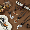 6Pcs 6 Style Resin Pendant Necklaces Set NJEW-FI0001-27-4