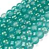 Frosted Transparent Glass Bead Strands X1-GLAA-P065-8mm-08-2
