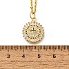 Brass Clear Cubic Zirconia Pendant Necklaces for Women NJEW-A039-02E-G-5