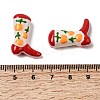 Boot Baking Paint Glass Enamel  Beads LAMP-C020-02I-3
