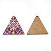 Printed Basswood Pendants WOOD-S045-013C-2