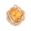 Opaque Resin Pendants LS-RESI-S016-01H-1