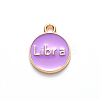 Alloy Enamel Pendants ENAM-S124-01B-01K-3