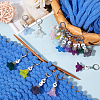 Flower Acrylic Pendant Locking Stitch Markers HJEW-SC00067-4