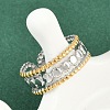 304 Stainless Steel Open Cuff Rings for Women RJEW-K301-04GP-2