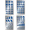 4Pcs 4 Style Mandela Element 304 Stainless Steel Cutting Dies Stencils DIY-FG0002-11-3