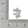 Brass Crystal Rhinestone Letter Links Connector Charms KK-S395-06P-T-3