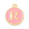 Golden Plated Alloy Enamel Charms ENAM-Q437-14R-1