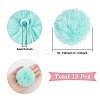 12Pcs Handmade Faux Rabbit Fur Pom Pom Ball Covered Pendants WOVE-SC0001-06E-2