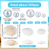140Pcs 3 Styles ABS Plastic Imitation Pearl Round Beads KY-SP0001-64-2