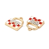 Alloy Enamel Pendants ENAM-F144-12A-3