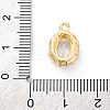 Brass Micro Pave Clear Cubic Zirconia Pendants LS-KK-Z084-09G-01-3