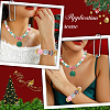 40Pcs 8 Colors Christmas Themed Resin Rhinestone Round Beads OACR-PA0001-22-7