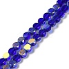 Transparent Electroplate Glass Beads Strands GLAA-Q099-I01-05-1
