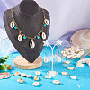 60Pcs 2 Colors Natural Cowrie Shell Pendants PALLOY-TA00305-7