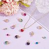 60Pcs 2 Styles Transparent Glass Pendants FIND-AR0005-07-4