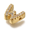 Rack Plating Brass Micro Pave Clear Cubic Zirconia Beads KK-G500-30G-W-2